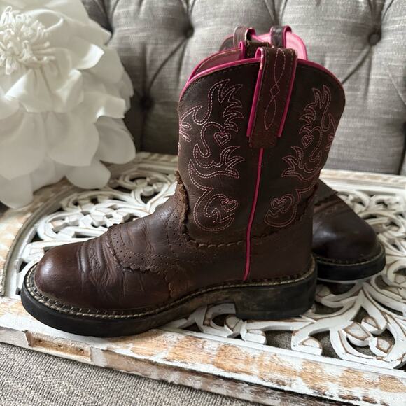 Ariat Western Brown Leather Cowboy Boots Women’s 7.5 - Picture 7 of 8